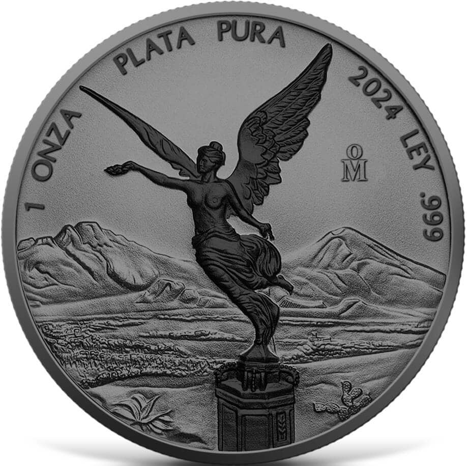 2024 Mexico Libertad Ruthenium & Black Platinum 1 oz Silver Coin