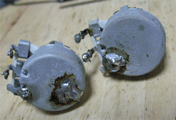 ギブソンレスポールのボリュームポットをCTSに交換 | ギター改造ネット