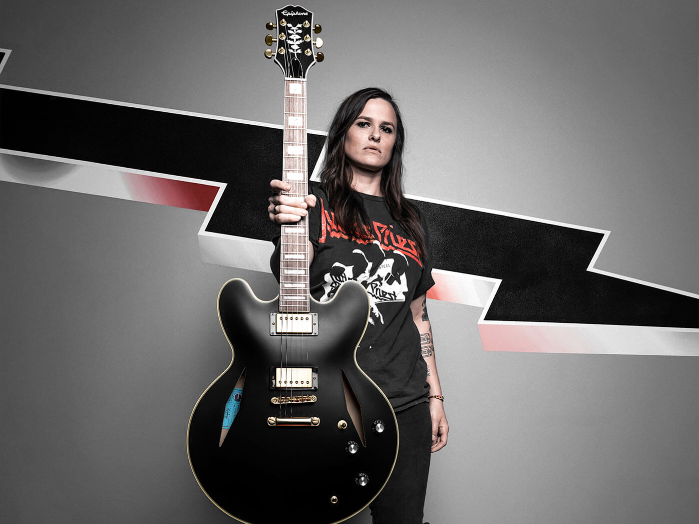 Epiphone launches Emily Wolfe's new signature Sheraton Stealth