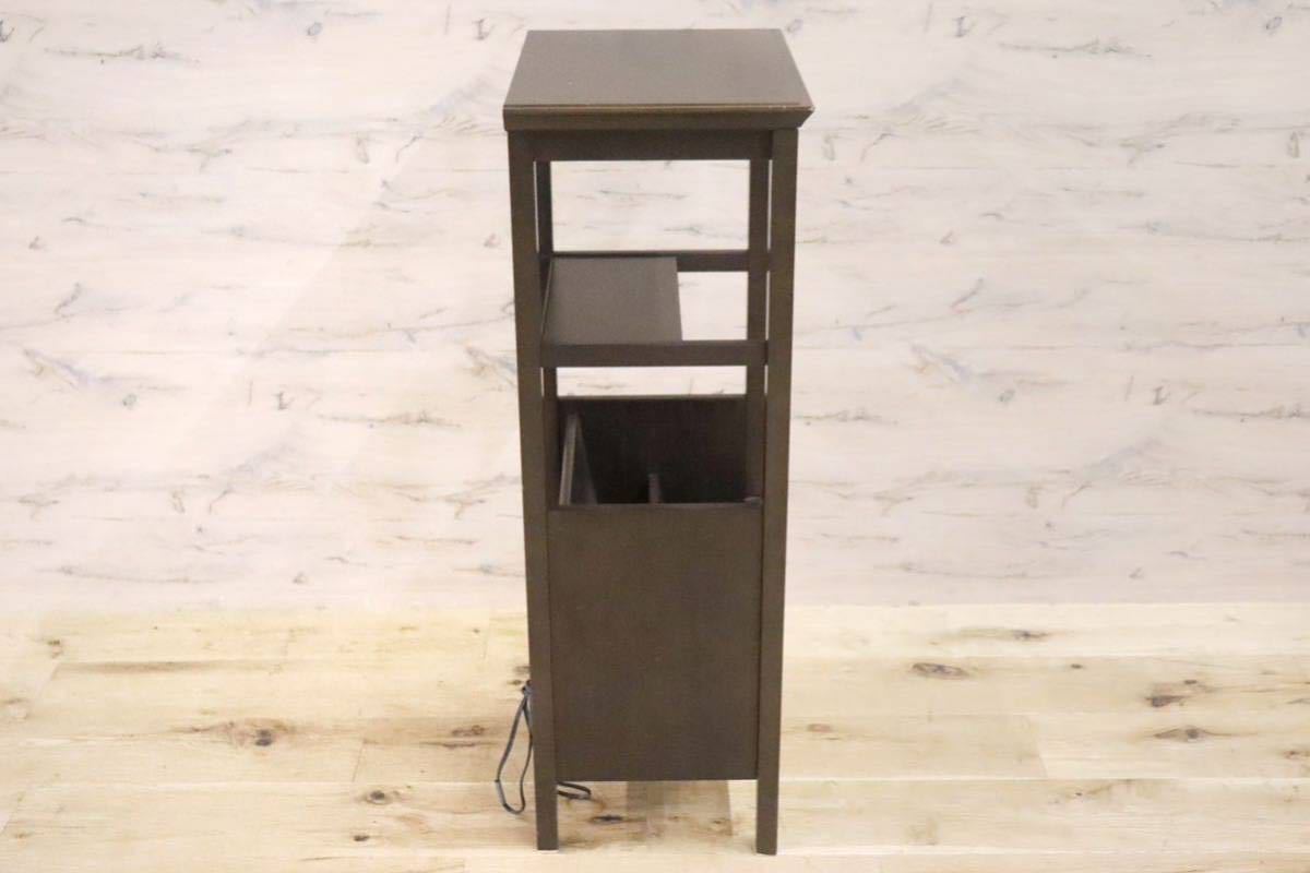 80's カリモク 電話台 TEL台 花台 キャビネット ビンテージ ※i4※ 80's