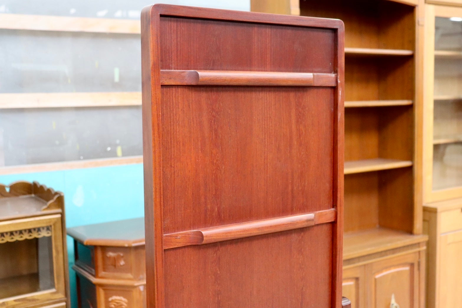 飾り棚 唐木 中国 古美術 アンティーク ビンテージ 鏡 壁掛け