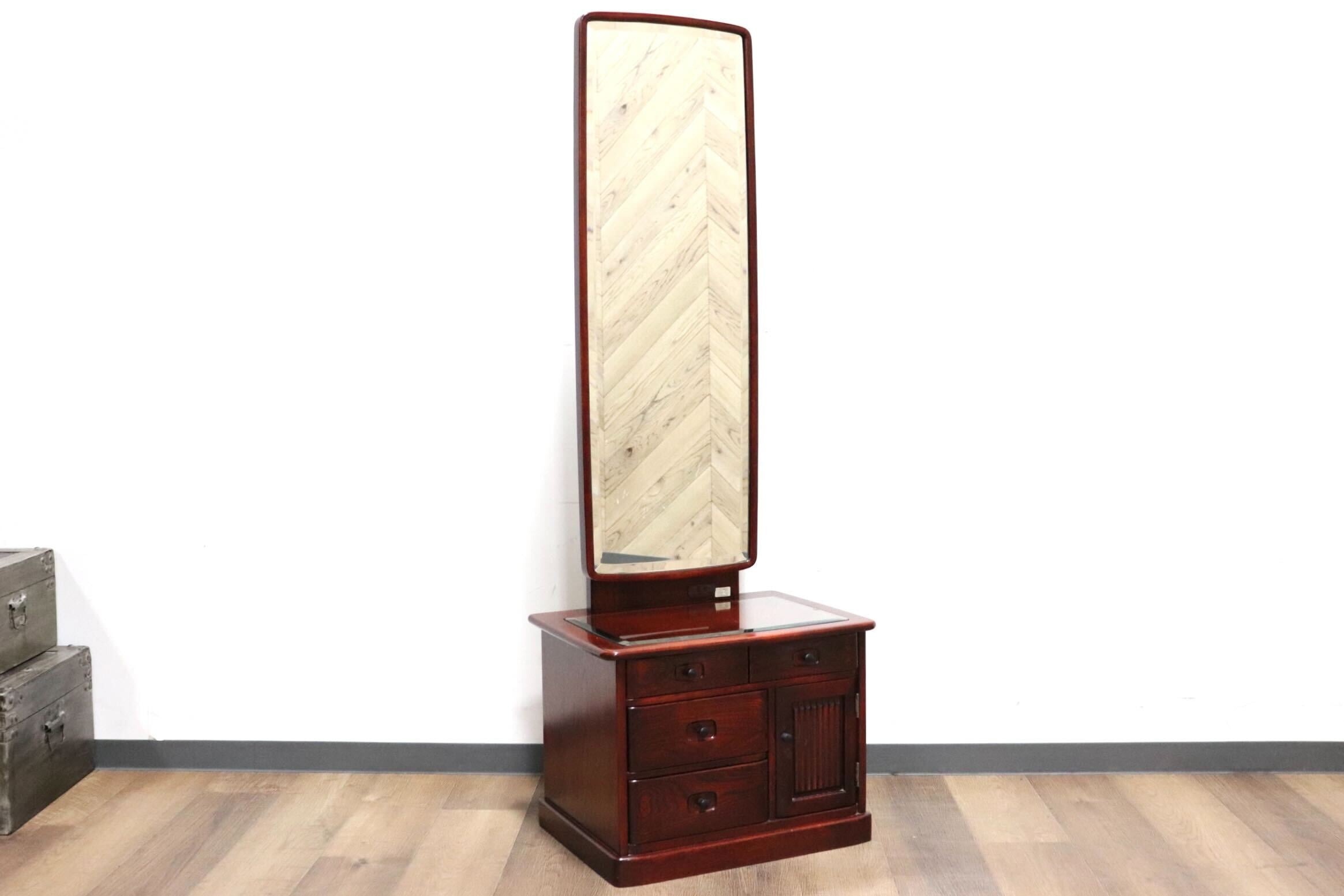 GMHN123A○karimoku / カリモク 姿見 鏡台 全身鏡 鏡 化粧台 小引出し