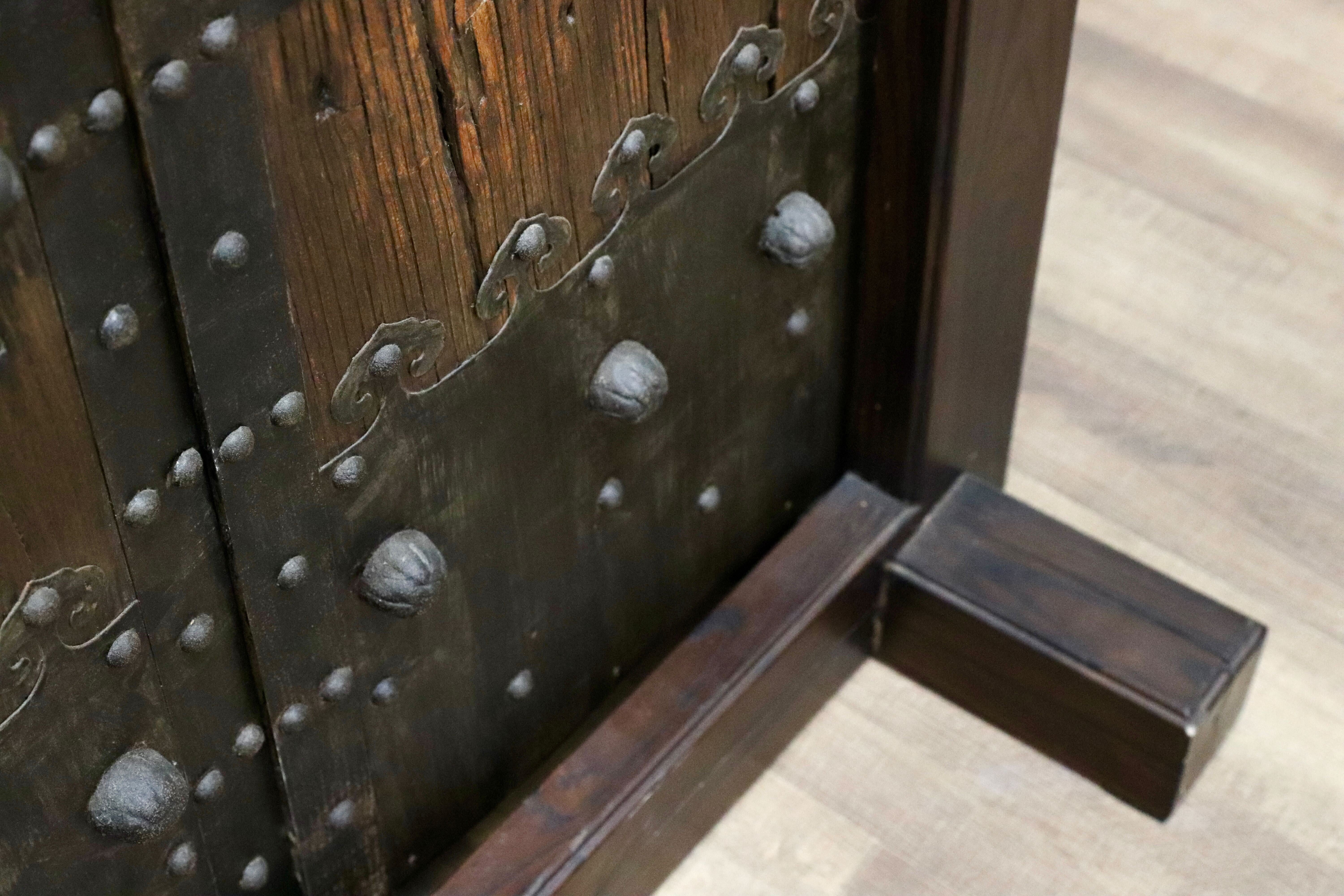 GMGH477○年代物 蔵扉 両開き 時代扉 建具 オブジェ 稀少 アンティーク