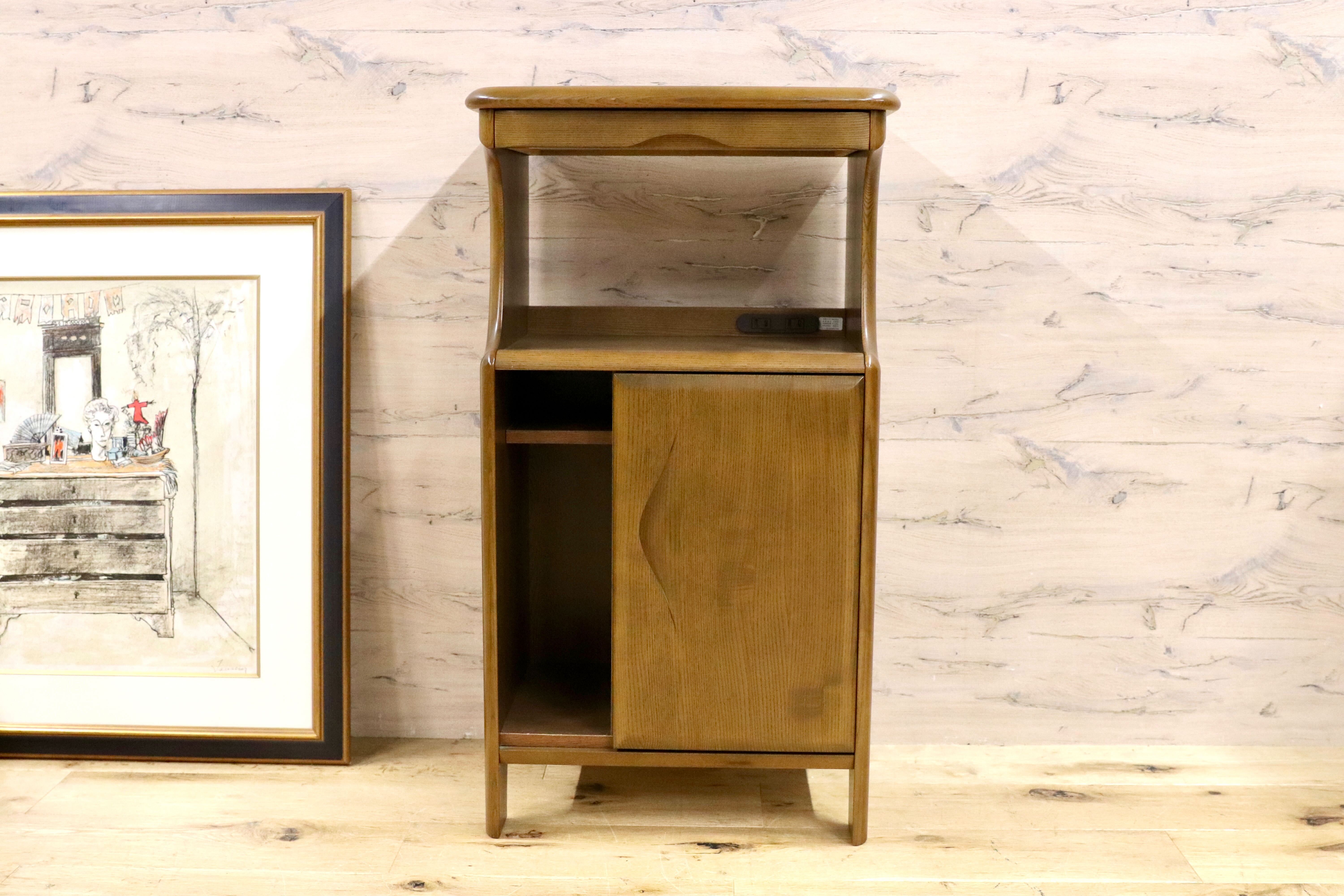 カリモク リビングボード サイドキャビネット 電話台FAX台 収納家具