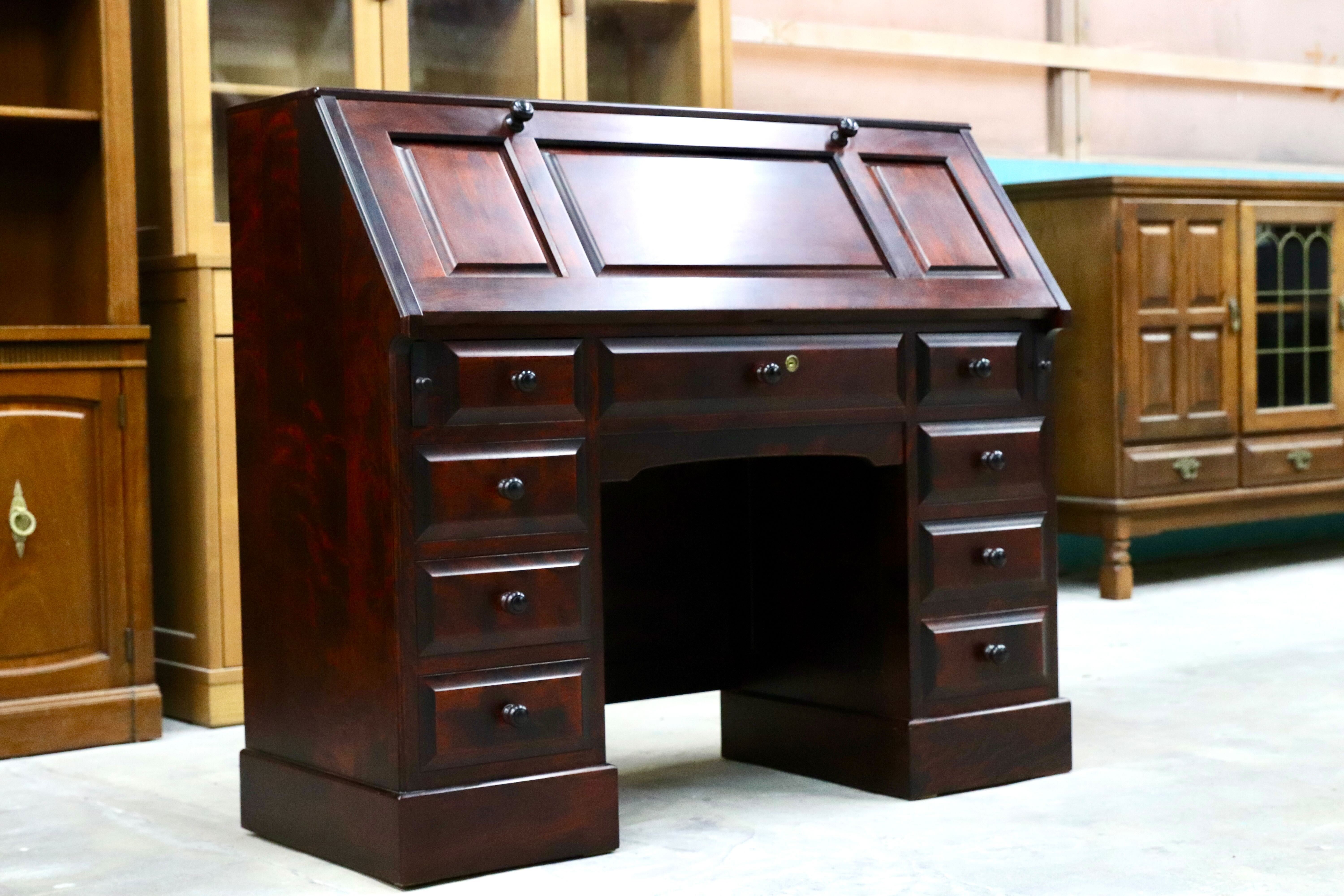 G1821 レトロで可愛い！ 木製 ライティングビューロー/多目的デスク