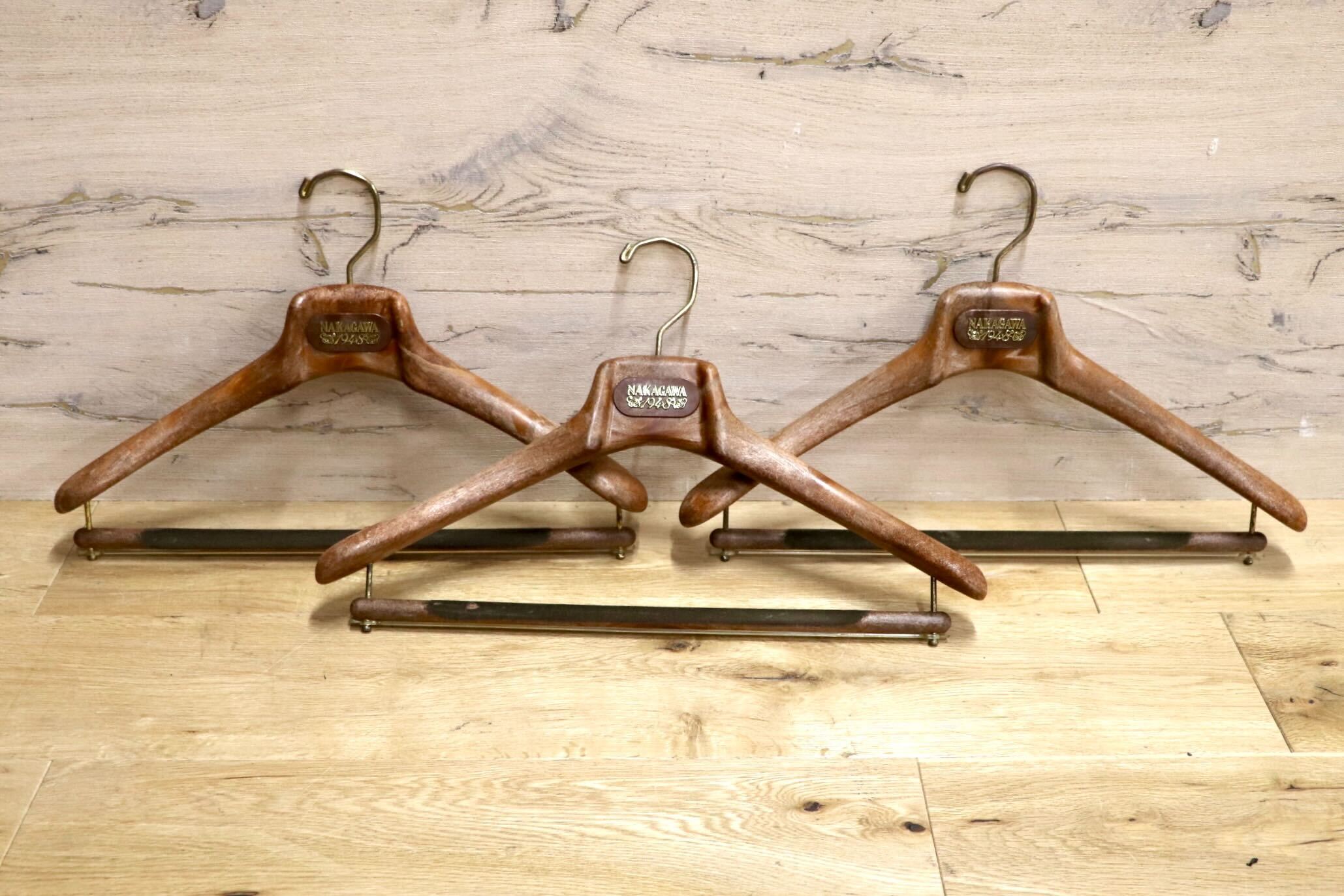 10本set 樹脂ハンガー 茶 マイネッティ サルトリアーレ イタリア 新品