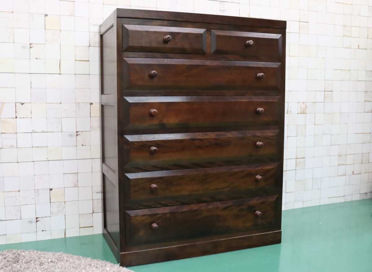越後民芸 家具 5段 チェスト 民芸 箪笥 整理 タンス 洋服 当時物 高級