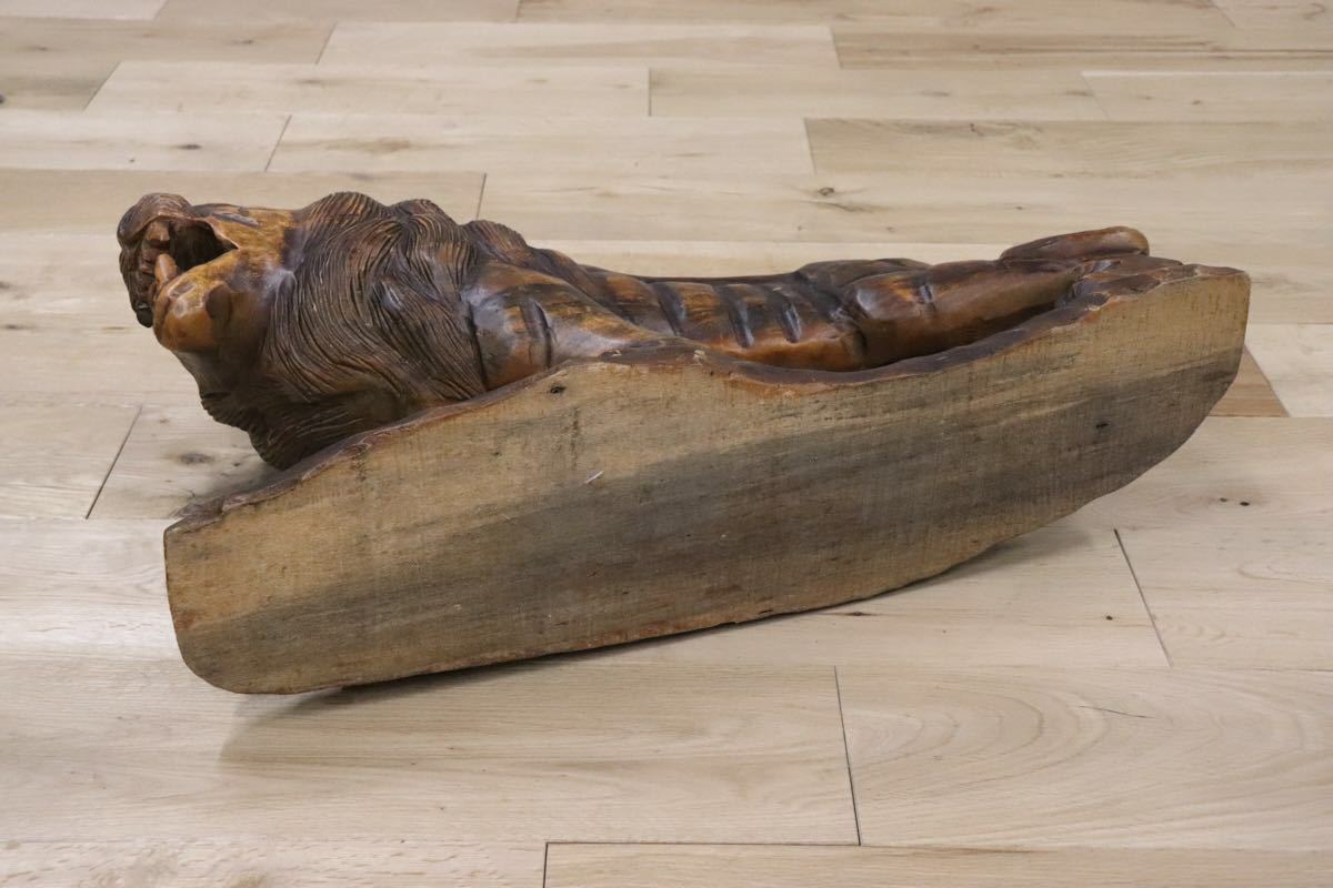 ライオン 木彫り 店舗 インテリアなど ライオン 木彫り 店舗