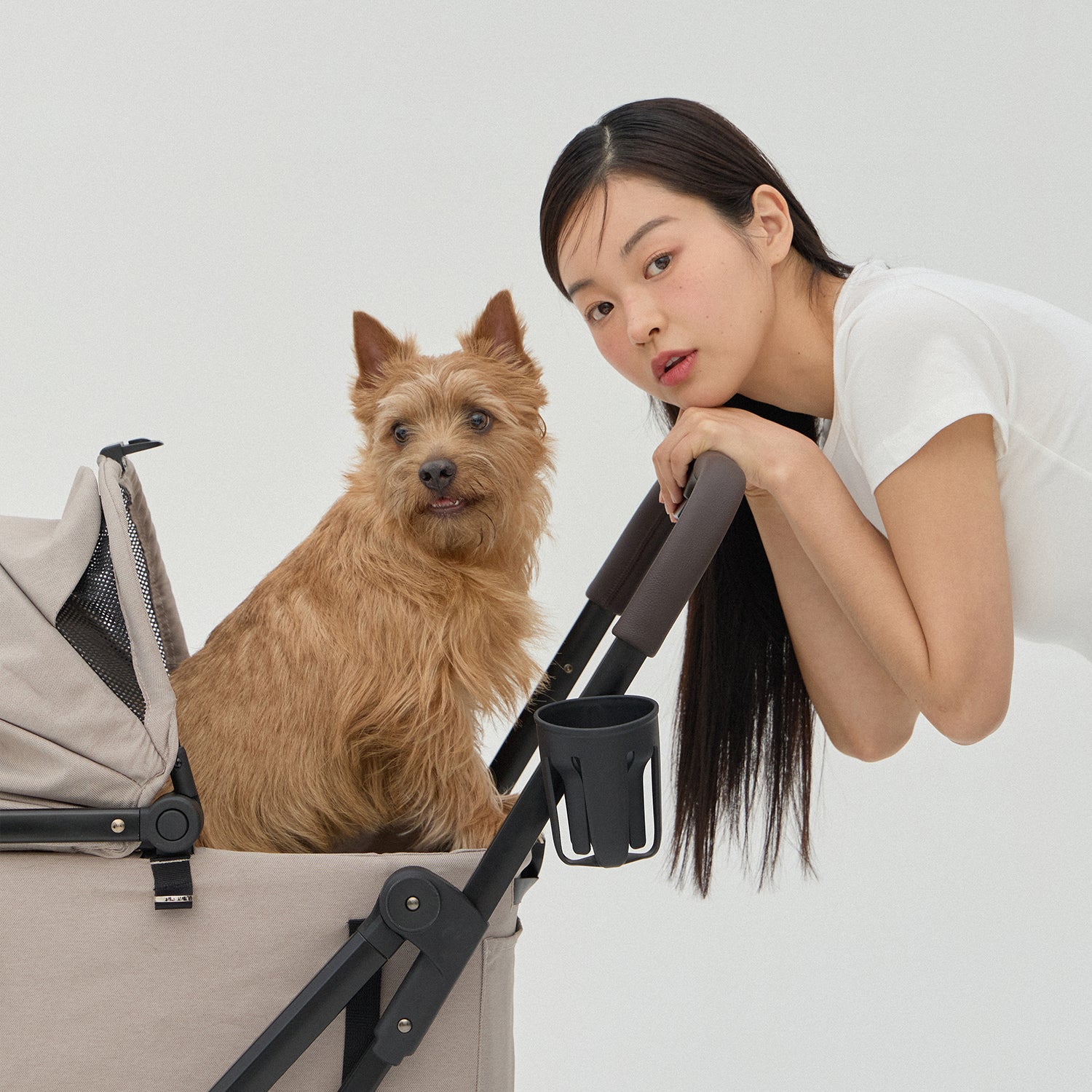 smooca コンパクト ペットカート 《スモーキーピンク》 / PET PARADISE