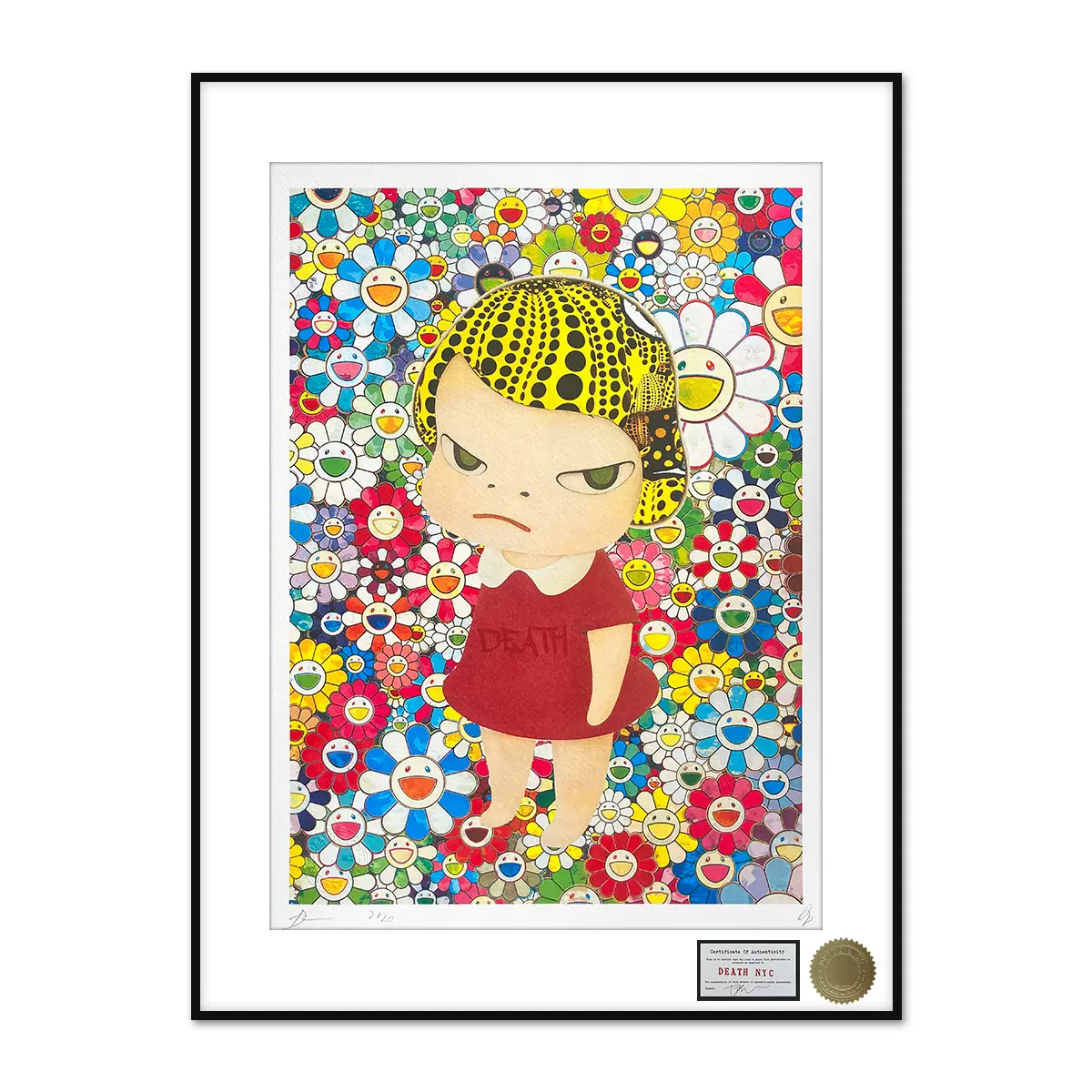 山中たろう 「同じ夢」 検/奈良美智 村上隆 草間彌生 DeathNYC親筆簽名掛畫