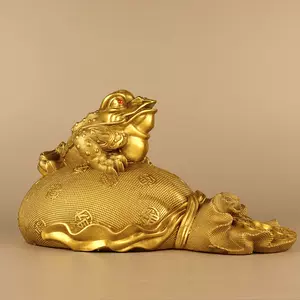 銅細工 三足金蟾 七星金蟾 装飾品 工芸品 美術品 置物