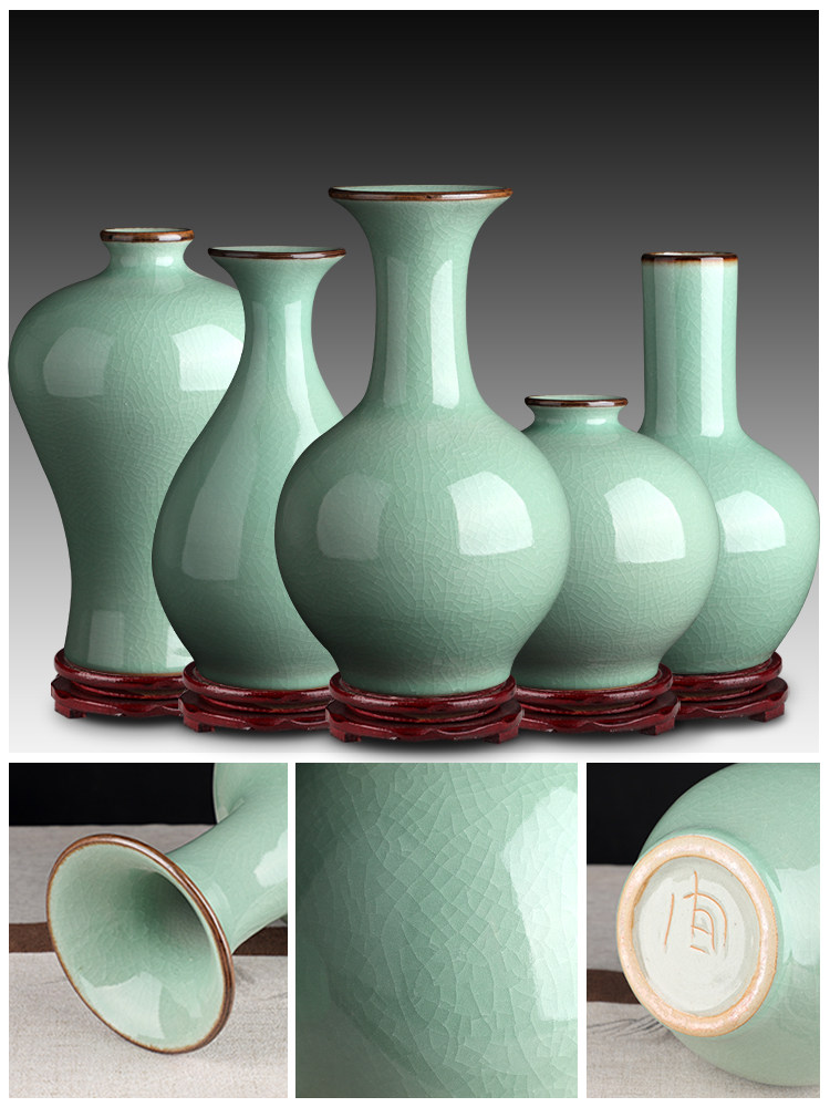 景徳鎮 陶磁器 青花八宝抱月瓶 装飾品 工芸品 置物