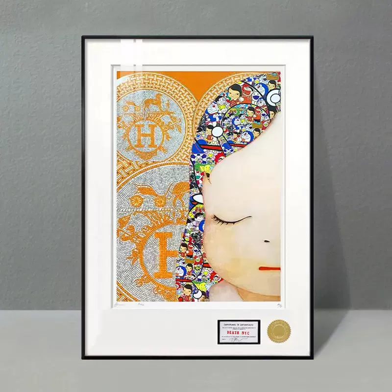 death nyc世界限定100枚 奈良美智 世界限定100枚】額装付きアート
