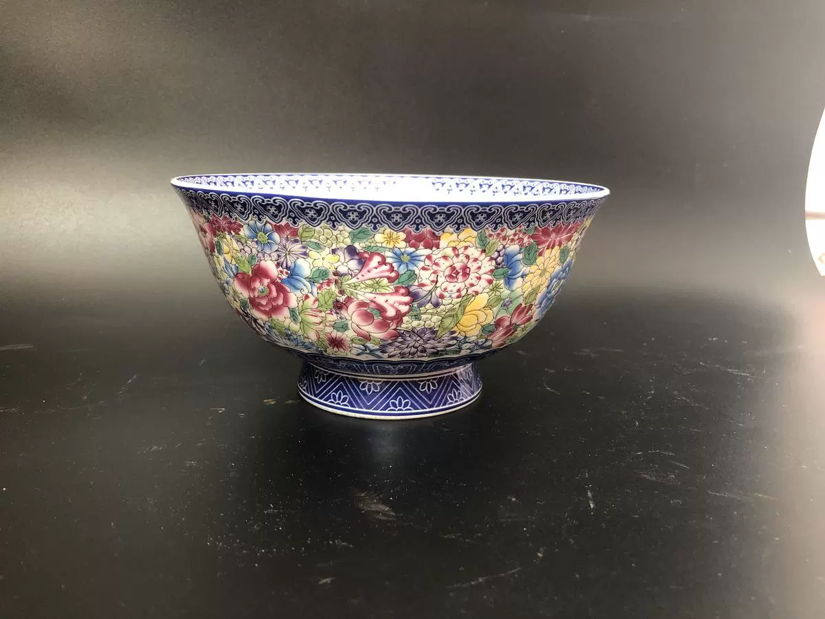 中国古玩 大清乾隆年製 粉彩 五爪の龍紋 大皿 直径