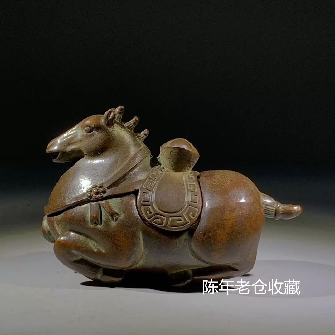 金閣 中国美術 古銅 双耳 三足 香炉 宣徳年製款 φ13.5cm