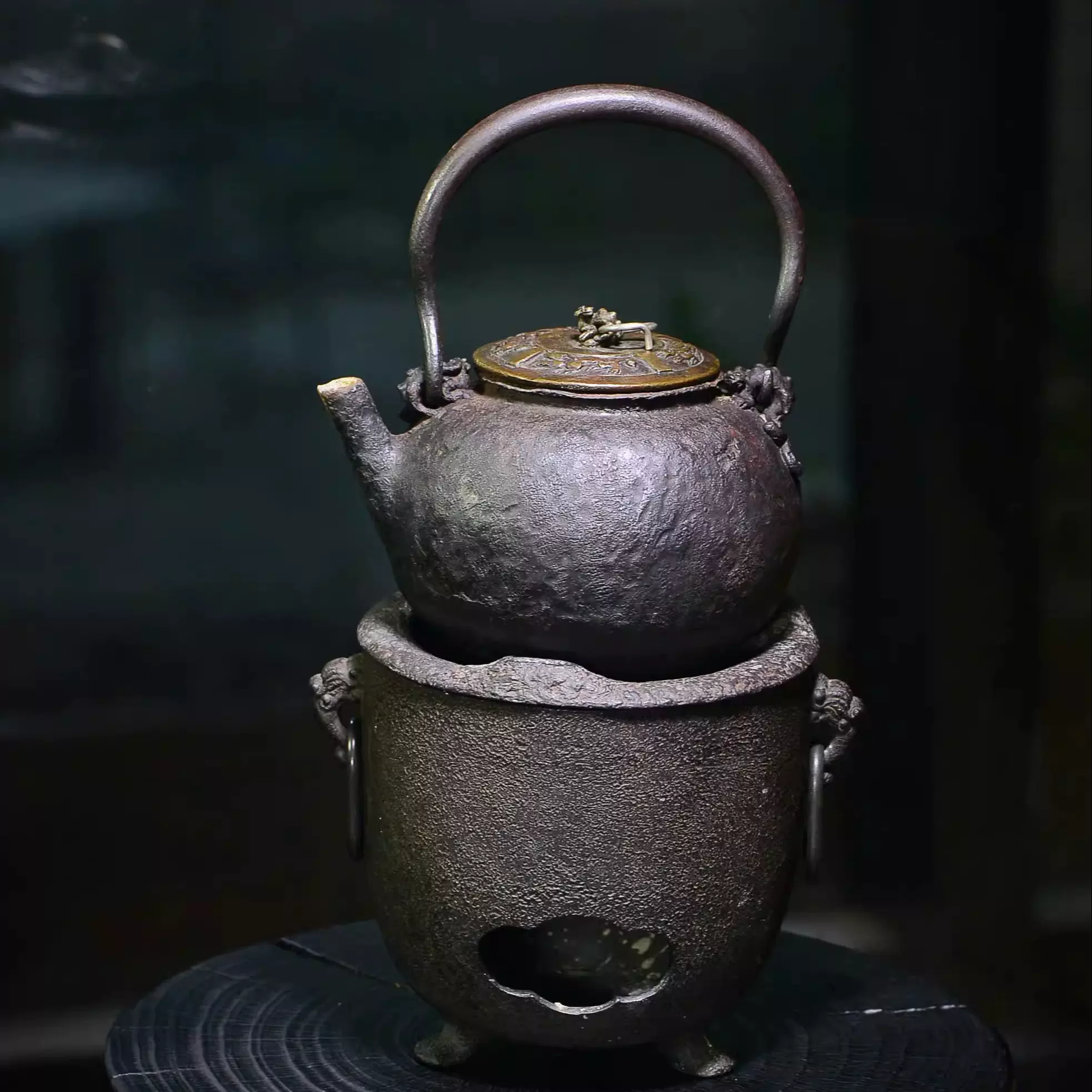 鉄瓶 龍文堂造 古道具 古民具 時代 レトロ 骨董 アンティーク 急須