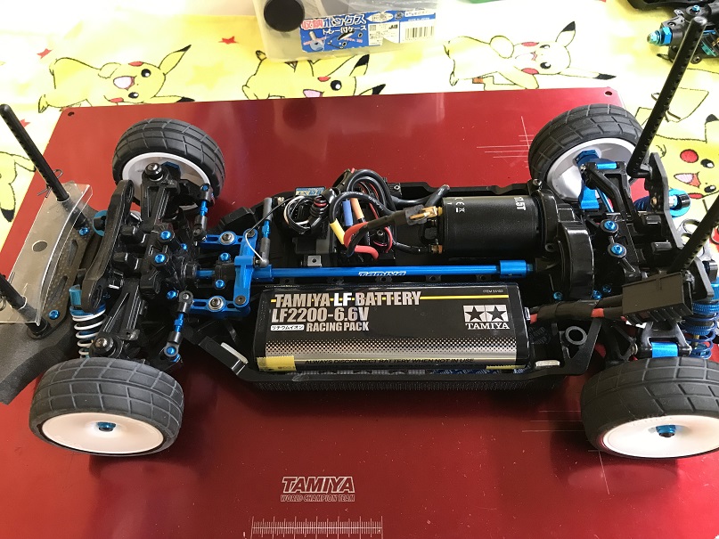 タミヤTT02 改造済み ボディ付 TT-02をショートホイールベースにして