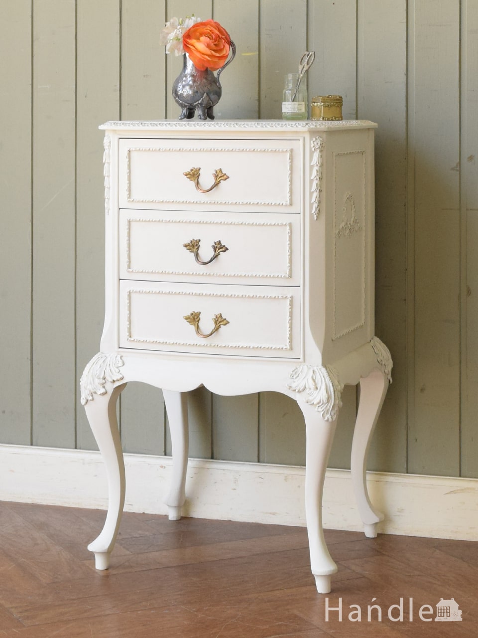 アンティーク 4段 チェスト サイドキャビネット サイドボード 猫脚