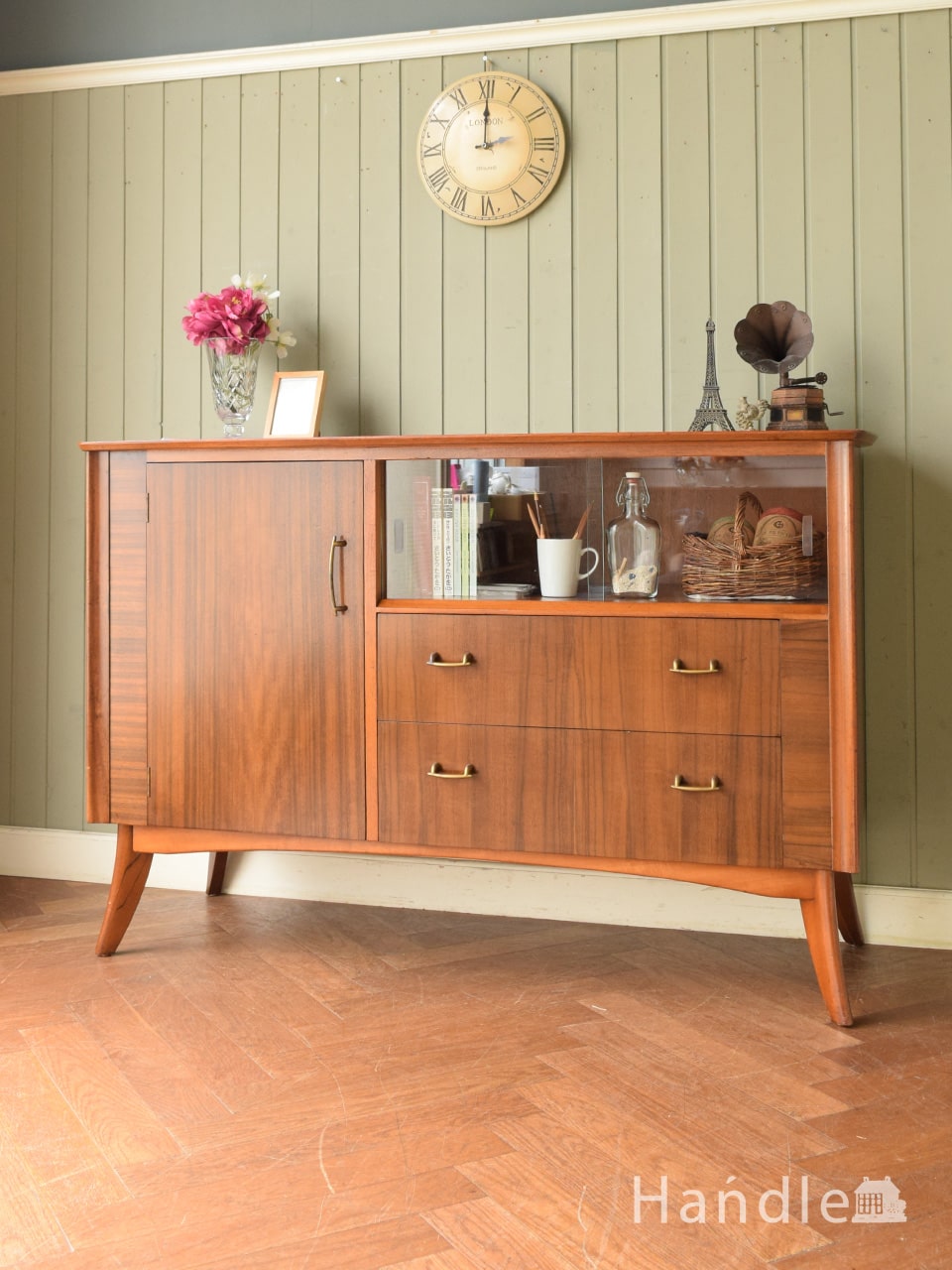 飛騨産業 サイドボード キャビネット アンティーク 電話台 ラック