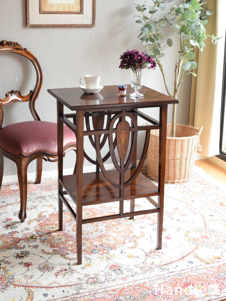 アンティーク 家具 オケージョナルテーブル 英国 サイドテーブル 222A