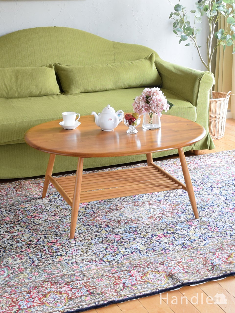 1960年代のアンティーク タイルトップコーヒーテーブル(q-189-f