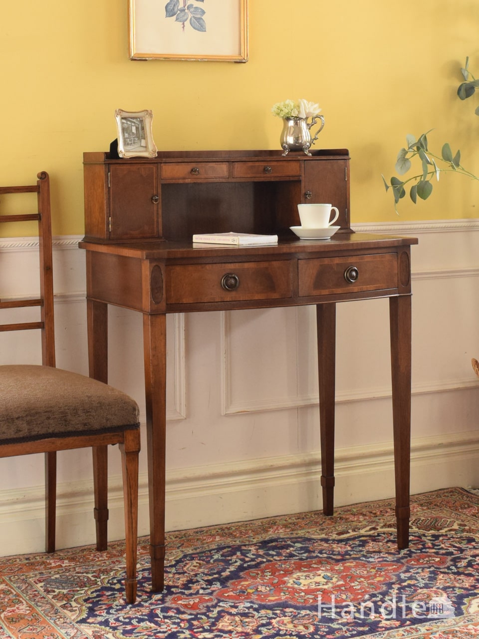 英国の書斎で使えるアンティーク家具、お仕事も捗る素敵なデスク(k-875