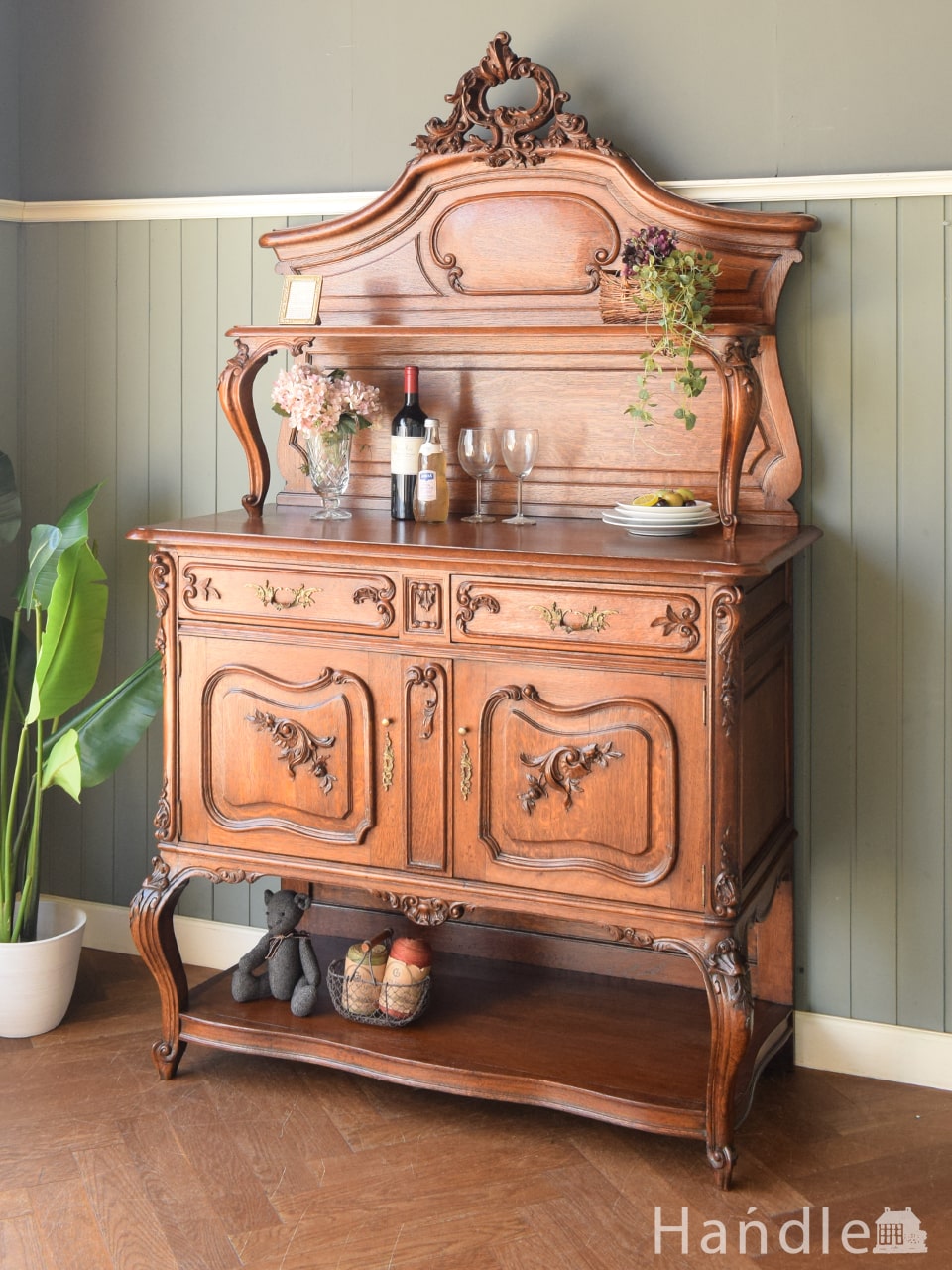 チーク材のヴィンテージ北欧家具、引き戸式キャビネット(z-018-f