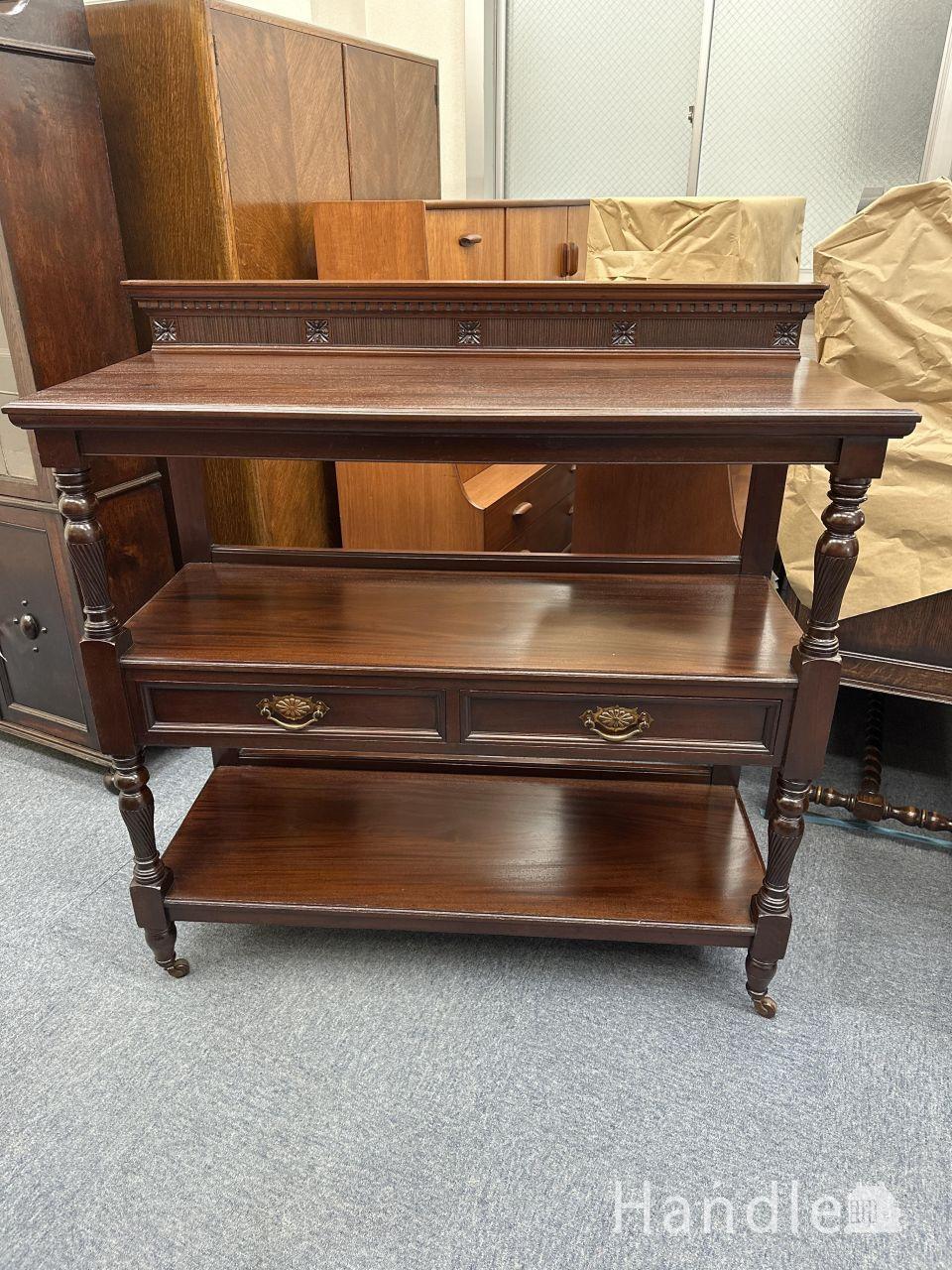 フランスのアンティーク家具、大人色のグレーカラーのドレッサー(d