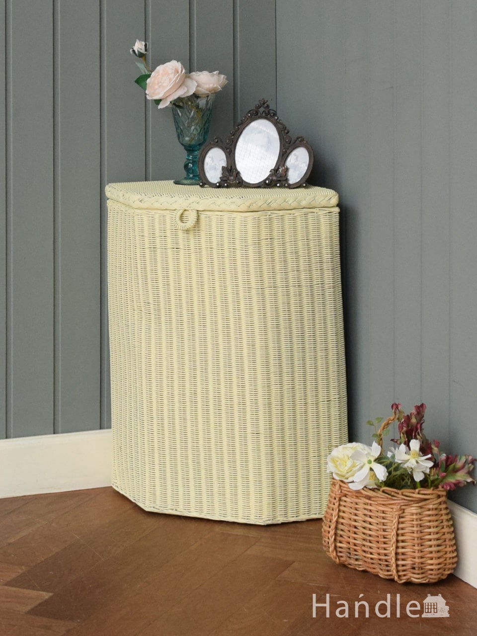 ロイドルームのコーナーボックス、英国アンティークの収納ボックス(d