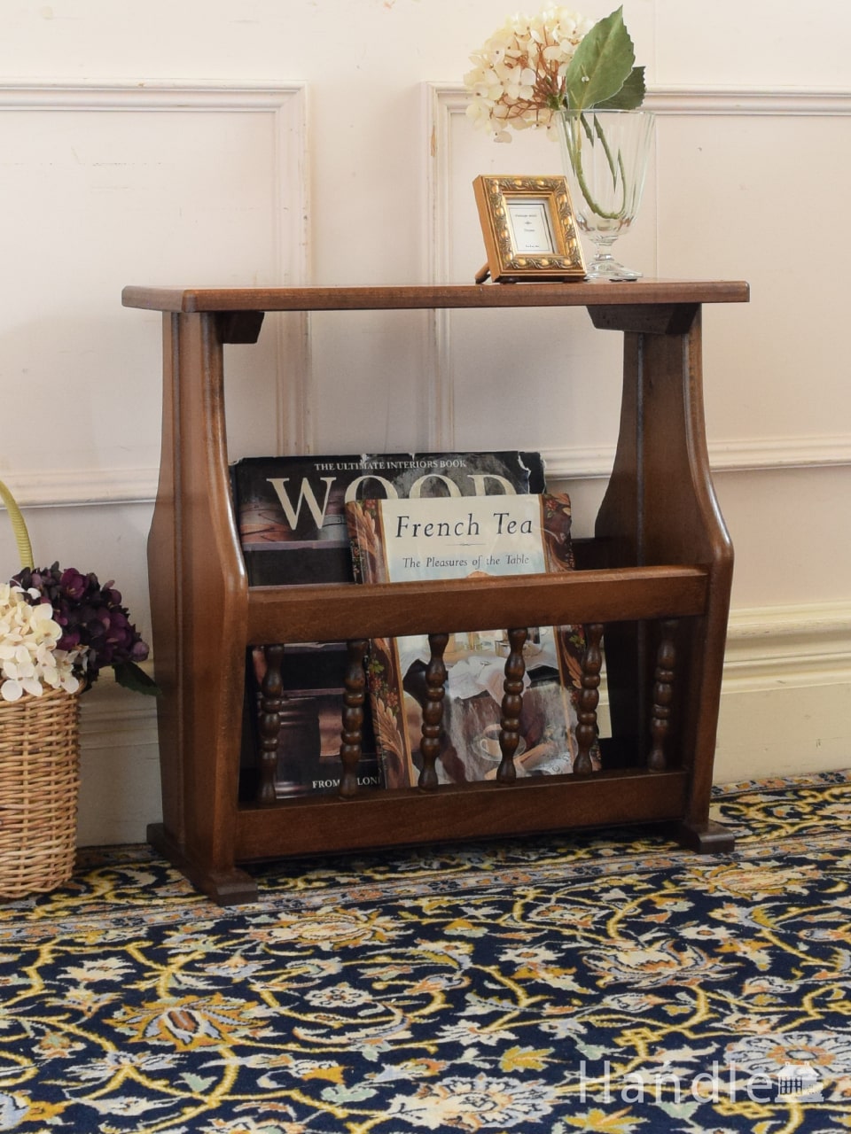 イギリス アンティーク 家具 マガジンラック 新聞入れ 楽譜入れ 収納