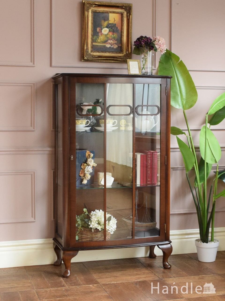 フランスアンティーク 飾り棚 ウォールキャビネット ガラスケース