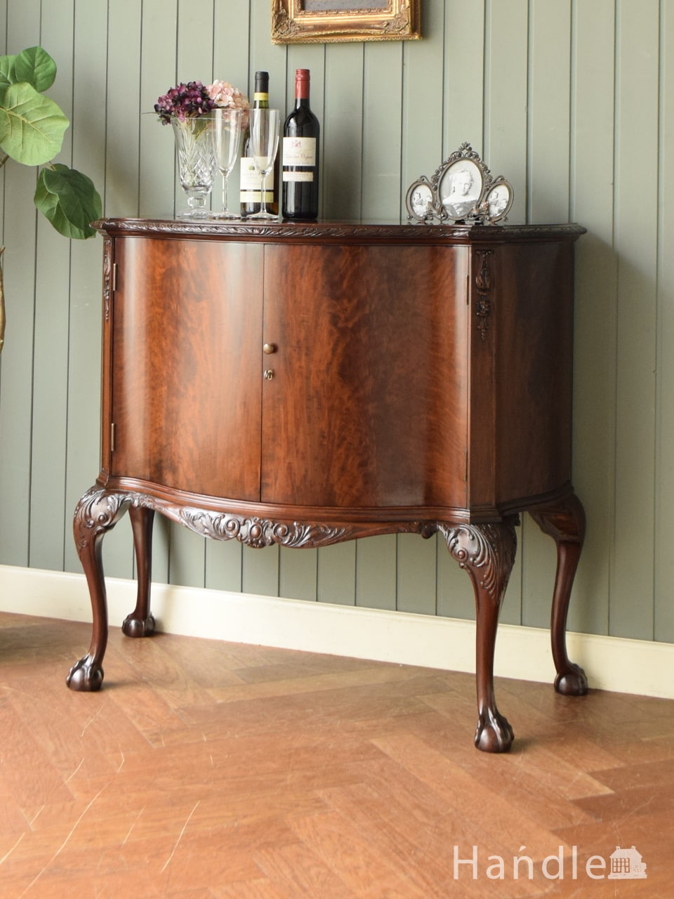 アンティーク☆バッグギャモン／テーブルトップボード／マホガニー無垢