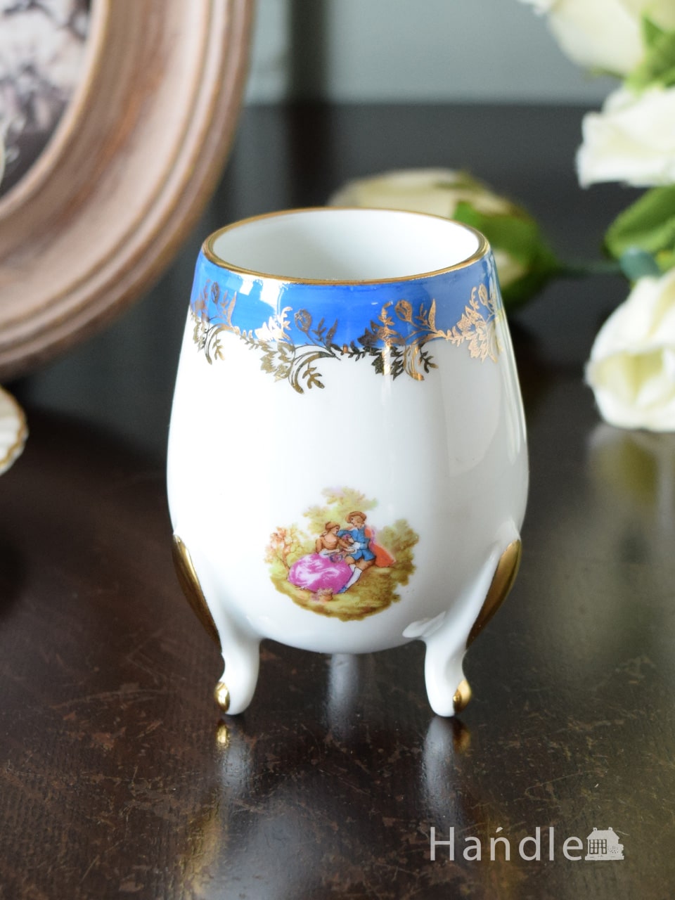 フランスリモージュのアンティークの花器、 L.E.C. (Leclair) Limoges