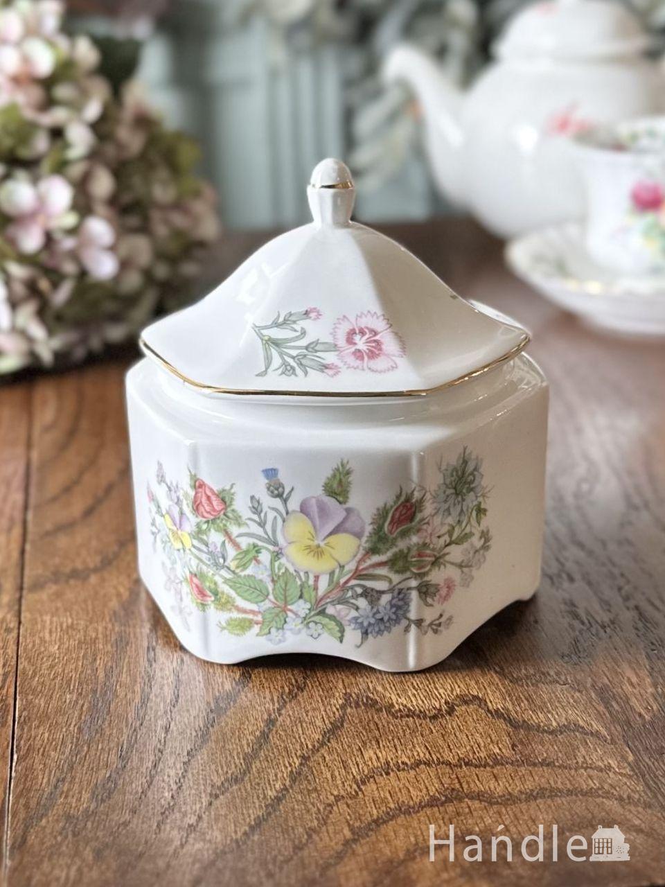 希少南フランスアンティークシュガーポット女性フィギュア付きガラス