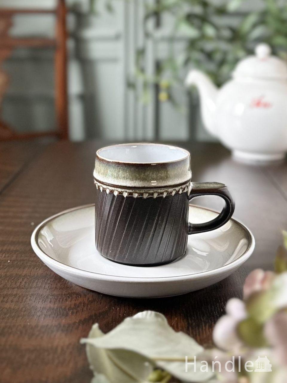 イギリスのアンティーク食器、プール・ポタリーのツイントーン（Peach