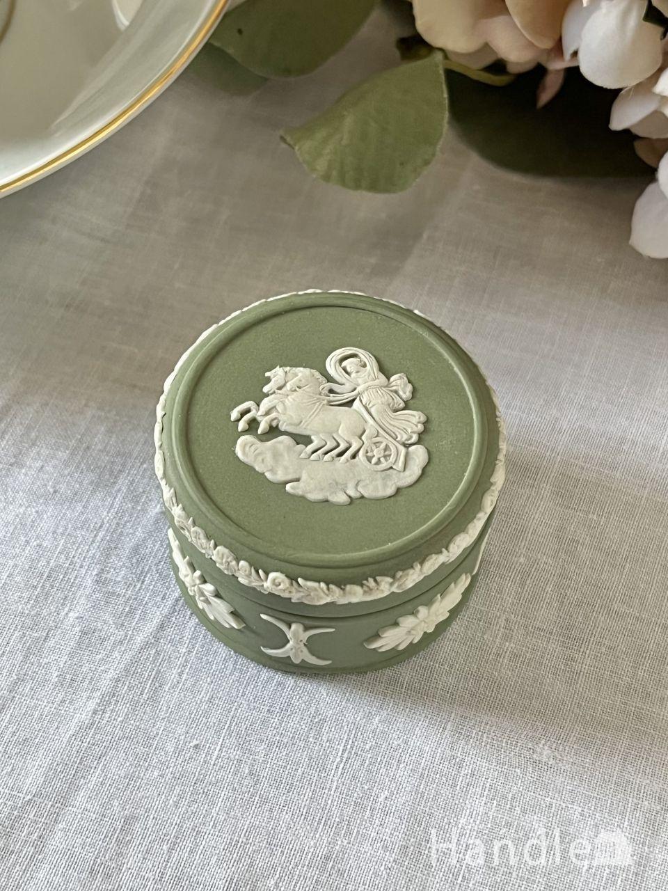 エレガントなスタイルのスワンの小物入れ、アンティーク雑貨(pg-3443