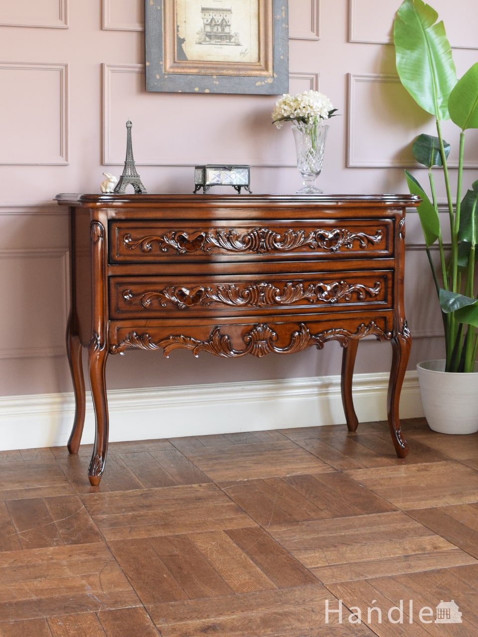 サイドテーブル 2段チェスト アンティーク 猫足猫脚 アンティーク