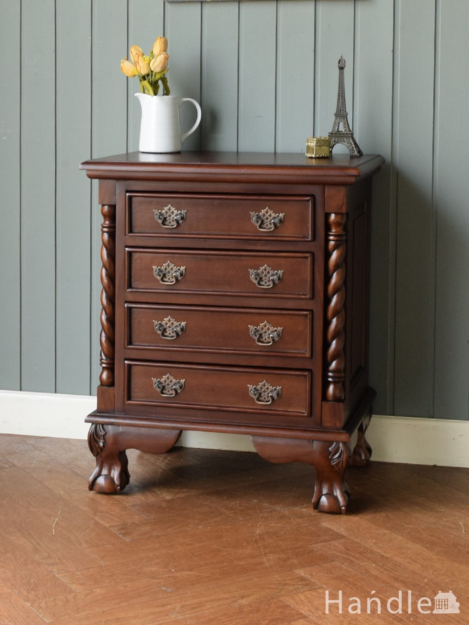 アンティーク家具 4段 チェスト