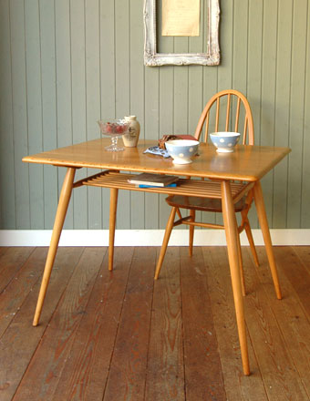 アンティーク 木製スクエアテーブル