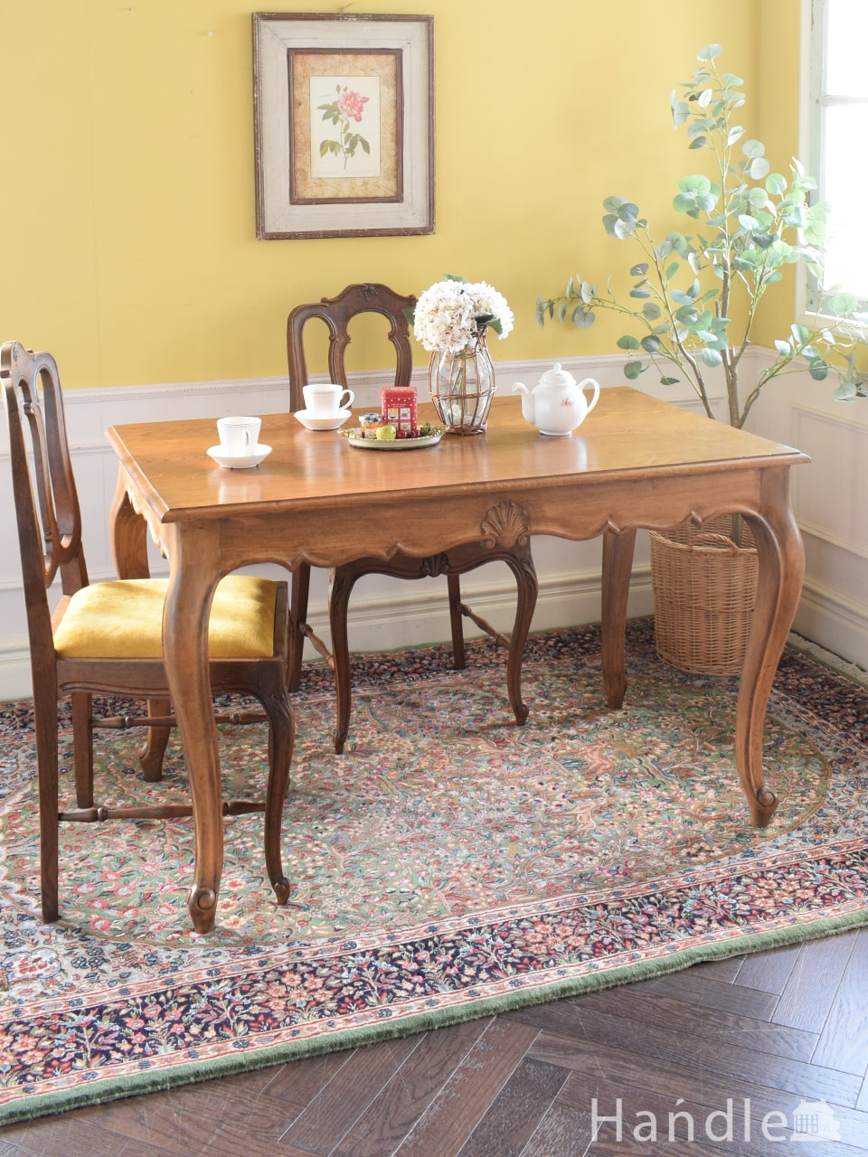 フランスのアンティーク家具、伸張式のダイニングテーブル(j-1243-f