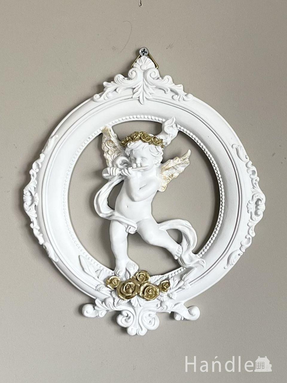 フランスアンティークレリーフピアスプレート天使エンジェル飾り皿