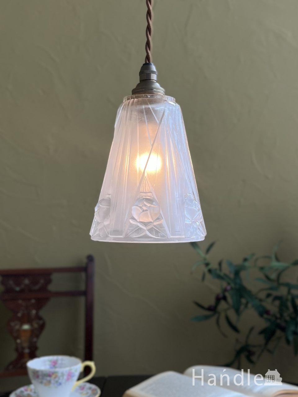 2つセットイマンマニーローズ フリルミルクガラス シェードランプ Many