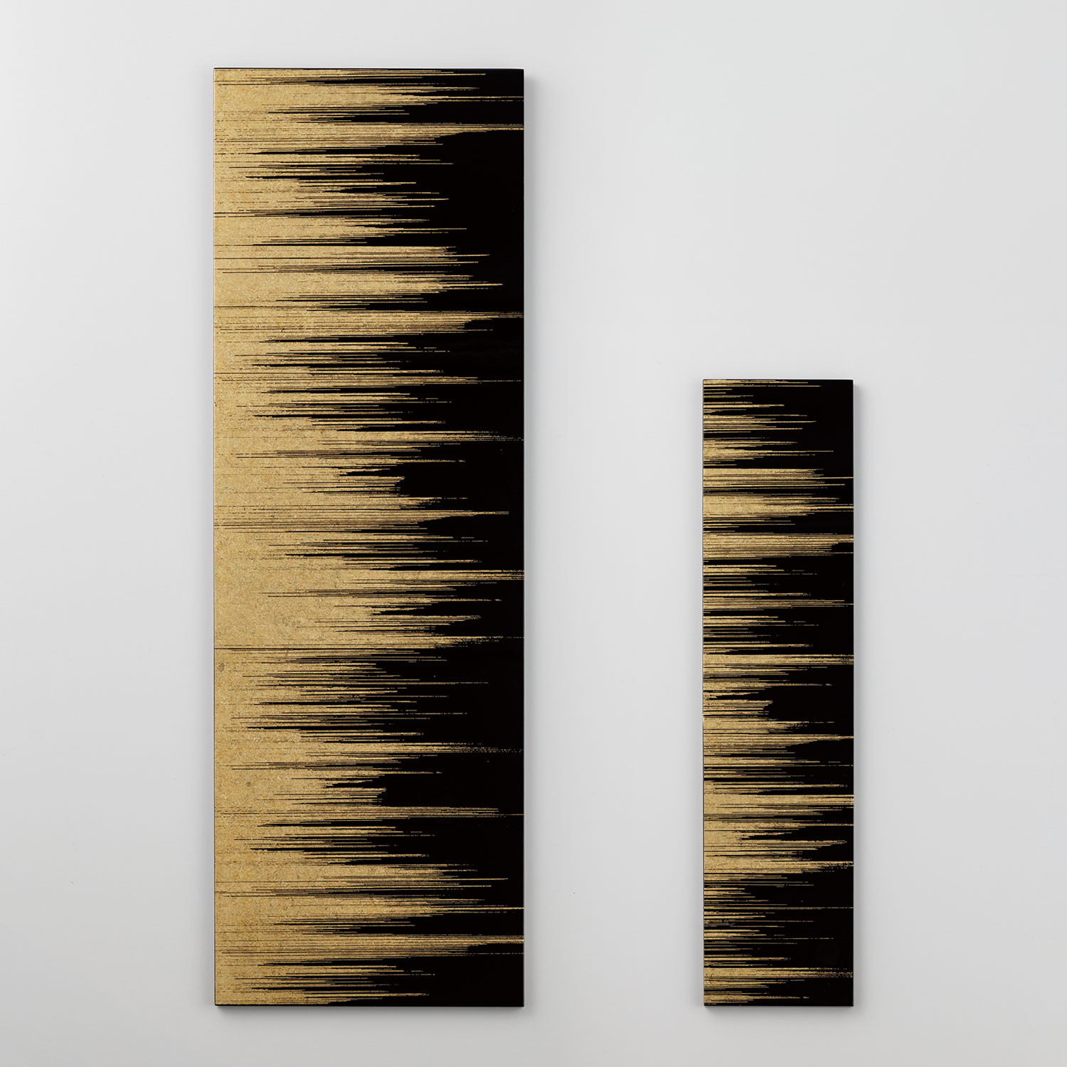 櫛引 アートパネル 黒｜金箔 壁掛け 和モダン インテリア 高級 金沢箔