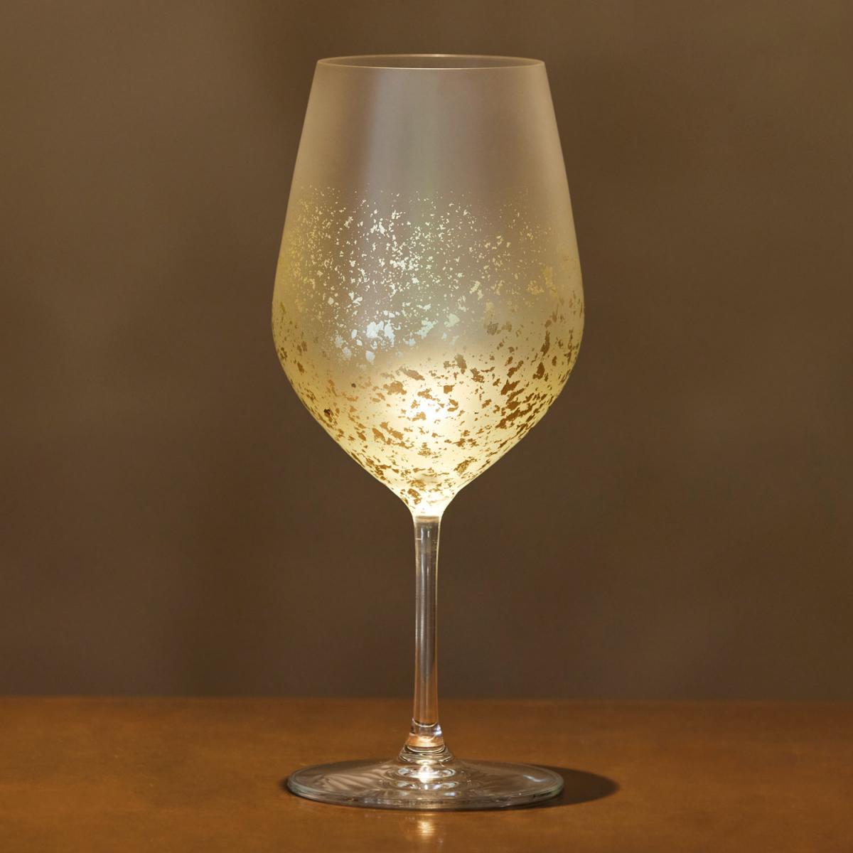 ヴィンテージ リモージュワイングラス 金粒 紫色の高脚グラス 金色装飾