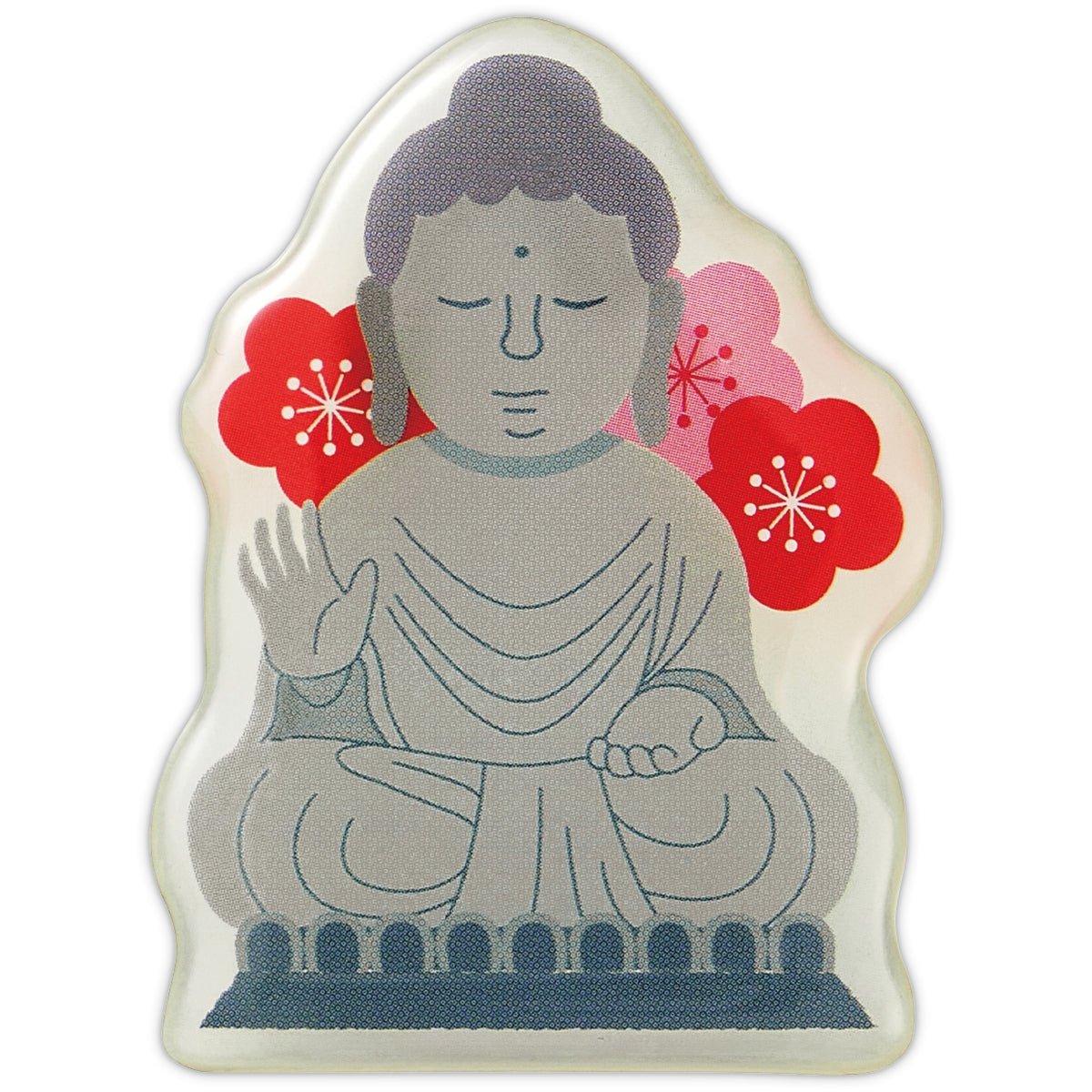 仏と梅【マグネット／Nippon Miniature World ニッポンミニチュア