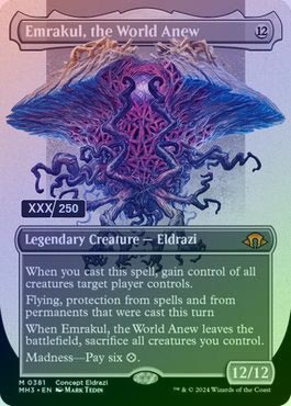 MTG 再誕世界、エムラクール 英語 ダブルレインボウFOIL シリアル MH3