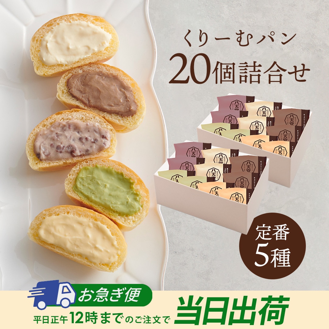 お急ぎ便】くりーむパン20個詰合せ【送料無料】[ギフト対応不可