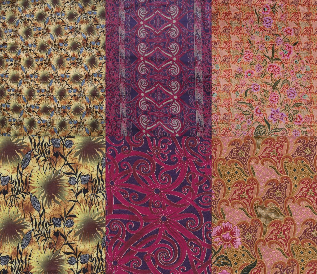 バティック染め 絵 ホーンビル マレーシア マレーシア伝統工芸