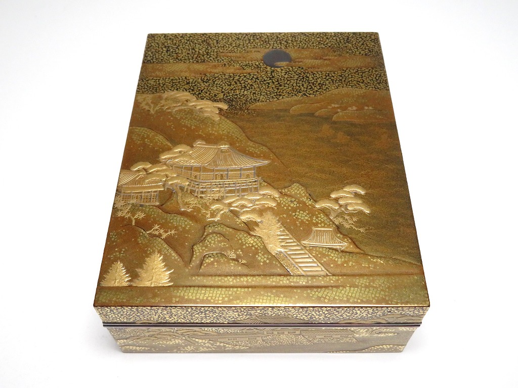 江戸時代 本鼈甲螺鈿象嵌五段印籠 61g 東Y7-1016☆2Fトルニ 江戸時代