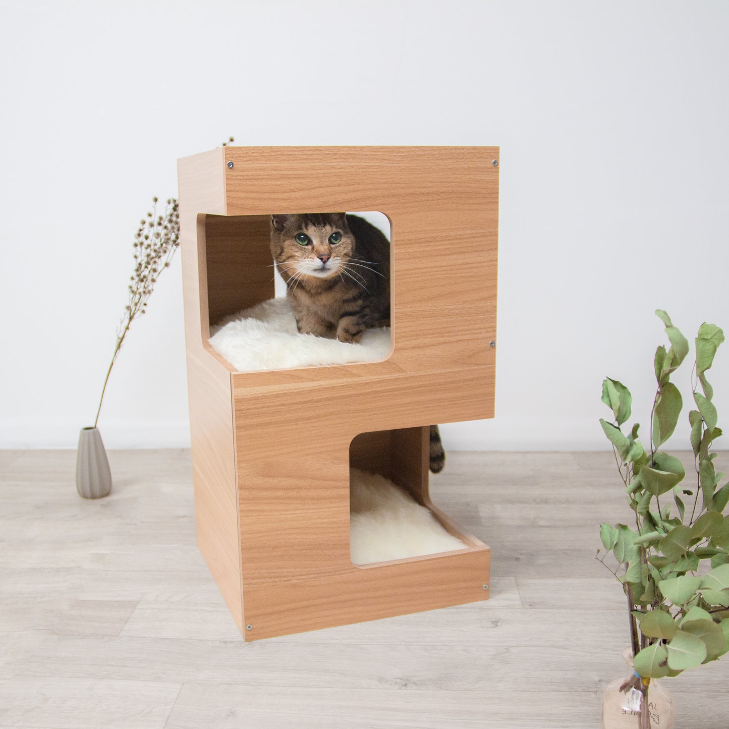 ハンドメイド 猫ちゃん ワンチャン ペット用 2段ベッド♫ 寝る